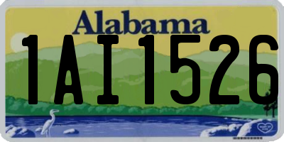 AL license plate 1AI1526