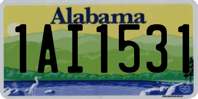AL license plate 1AI1531