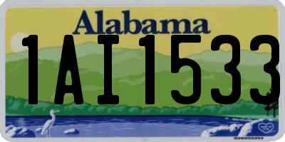 AL license plate 1AI1533