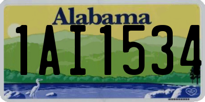AL license plate 1AI1534