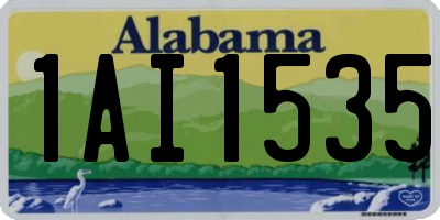 AL license plate 1AI1535