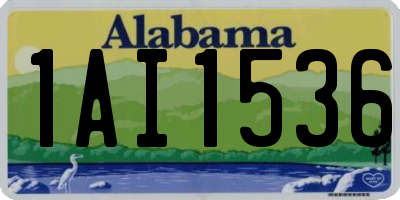 AL license plate 1AI1536
