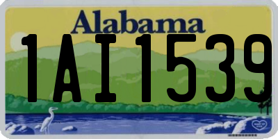 AL license plate 1AI1539