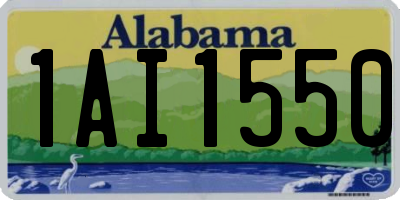 AL license plate 1AI1550