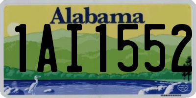 AL license plate 1AI1552