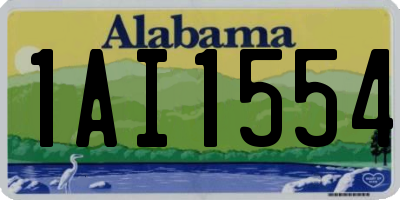 AL license plate 1AI1554