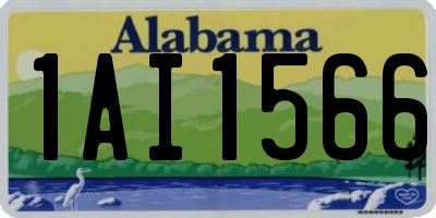 AL license plate 1AI1566