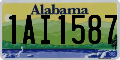 AL license plate 1AI1587