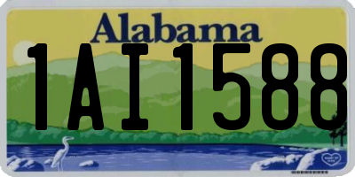 AL license plate 1AI1588