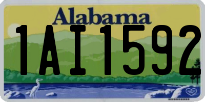 AL license plate 1AI1592