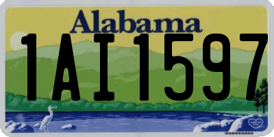 AL license plate 1AI1597
