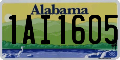 AL license plate 1AI1605
