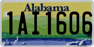 AL license plate 1AI1606