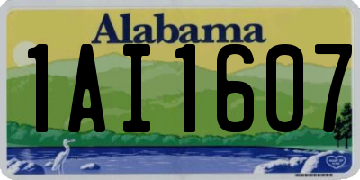 AL license plate 1AI1607