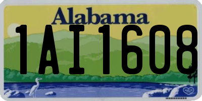 AL license plate 1AI1608