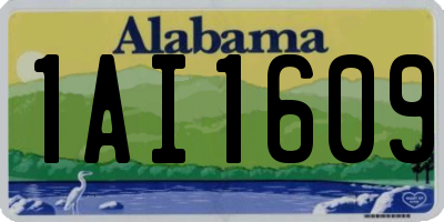 AL license plate 1AI1609