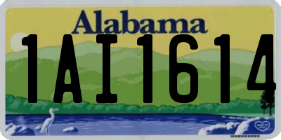 AL license plate 1AI1614