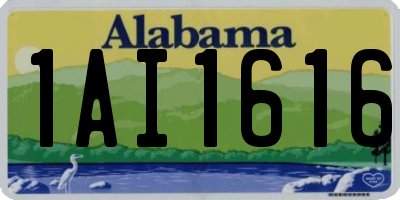 AL license plate 1AI1616