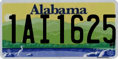 AL license plate 1AI1625
