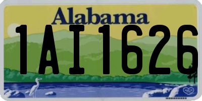 AL license plate 1AI1626