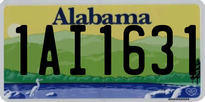 AL license plate 1AI1631