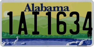 AL license plate 1AI1634