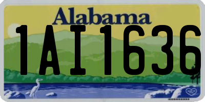 AL license plate 1AI1636
