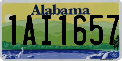 AL license plate 1AI1657