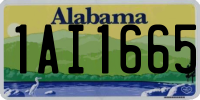 AL license plate 1AI1665