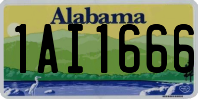 AL license plate 1AI1666