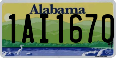 AL license plate 1AI1670