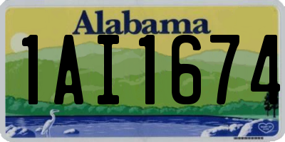 AL license plate 1AI1674