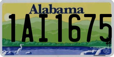 AL license plate 1AI1675