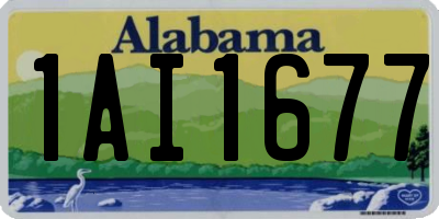 AL license plate 1AI1677