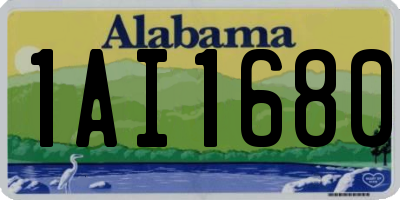 AL license plate 1AI1680