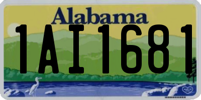 AL license plate 1AI1681