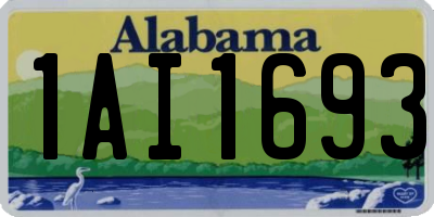 AL license plate 1AI1693