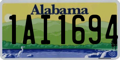 AL license plate 1AI1694