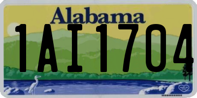 AL license plate 1AI1704