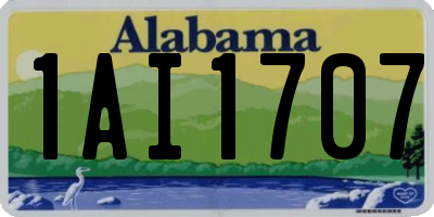 AL license plate 1AI1707
