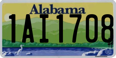 AL license plate 1AI1708
