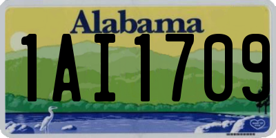 AL license plate 1AI1709