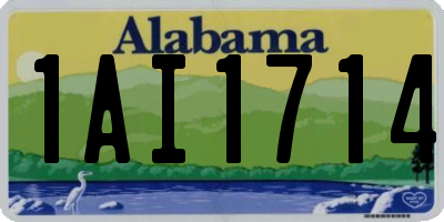 AL license plate 1AI1714