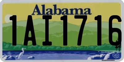 AL license plate 1AI1716
