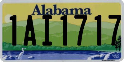 AL license plate 1AI1717