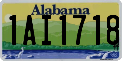 AL license plate 1AI1718