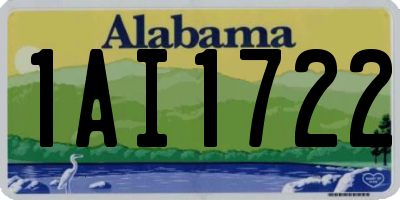 AL license plate 1AI1722