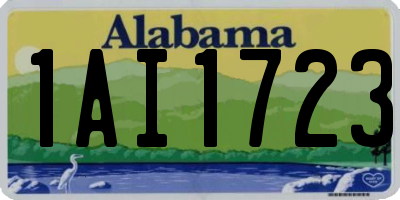 AL license plate 1AI1723