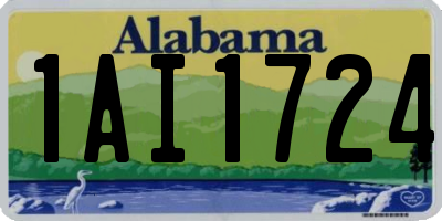 AL license plate 1AI1724
