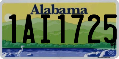 AL license plate 1AI1725